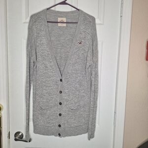 Hollister Long Cardigan Size Large Y2K